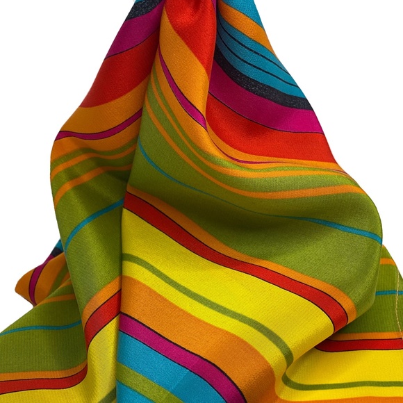 NWT SILKLETTE Carnaval 100% Fine Silk Kerchief Scarf MULTICOLOR - Picture 8 of 11